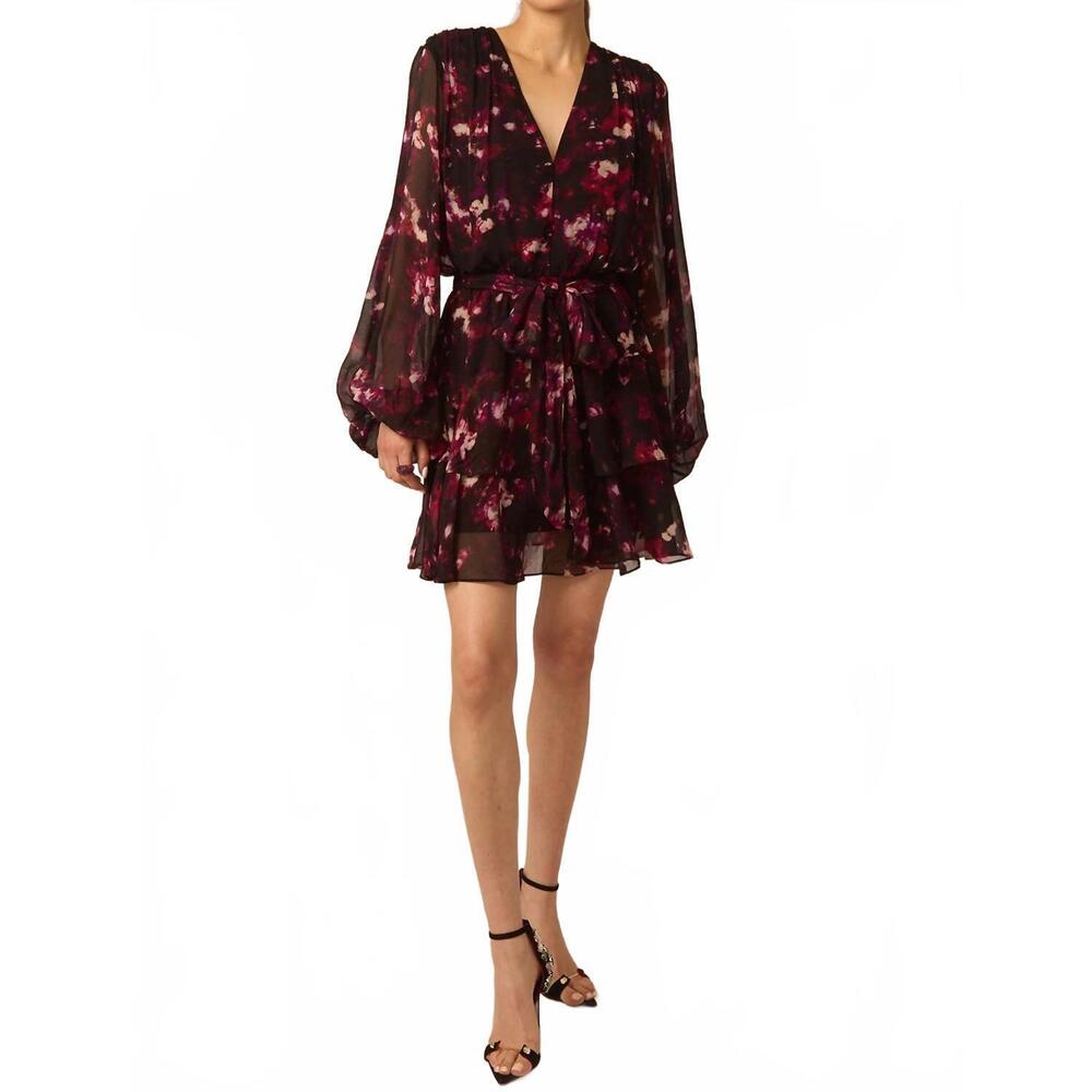 NEW GILNER FARRAR amabel dress in smokey floral